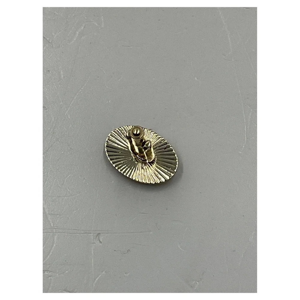 Vintage Gold Tone Rickshaw Carriage Cufflinks and Tie Clip Set with Box